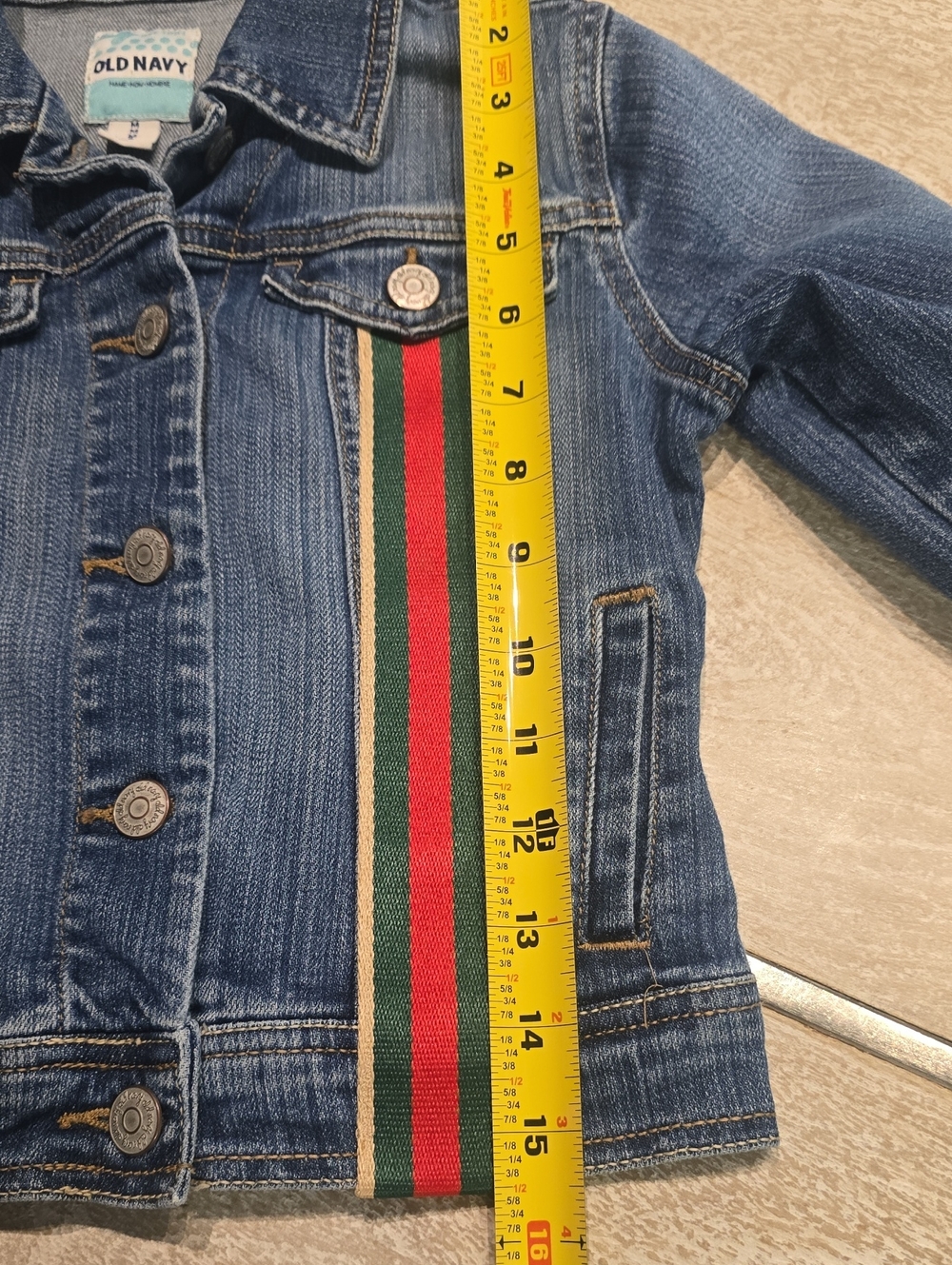 Upcycled Designer Insipered Jean Jacket - Picture 9 of 12